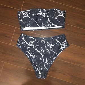 Zaful Marble Swim Suit